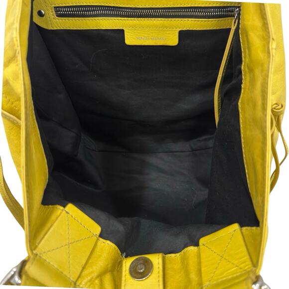 Isabel Marant Wardy Leather Tote Yellow Straw Straps Large Carryall Bag - Picture 9 of 11